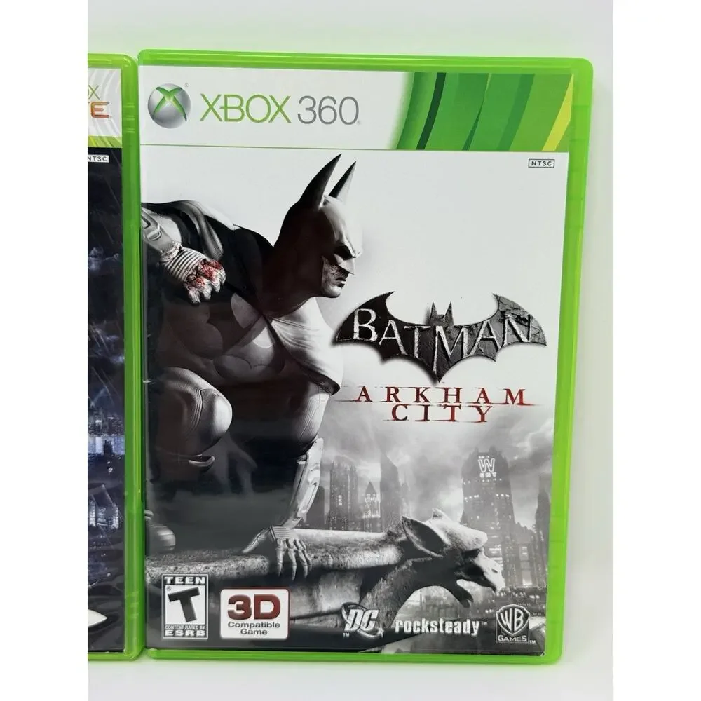 Batman Arkham Bundle Microsoft Xbox 360 2 Game Lot Complete Tested - Picture 4 of 14